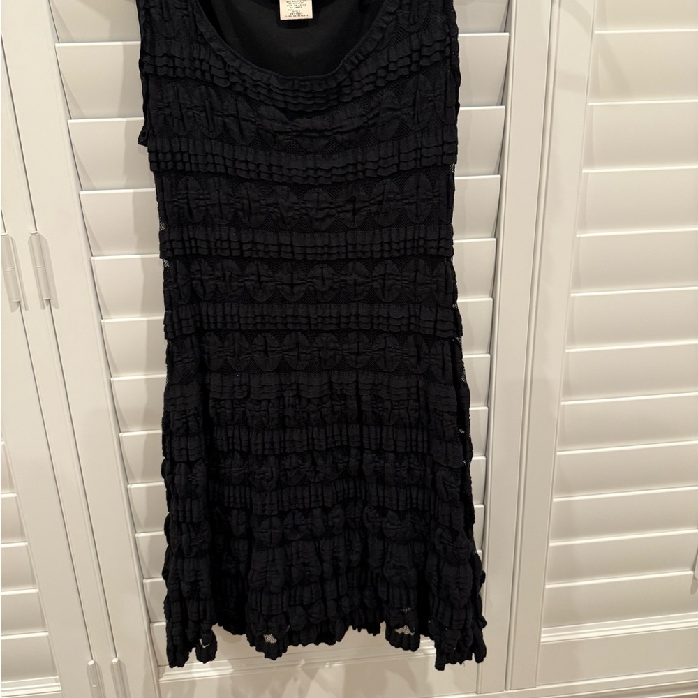 Studio M Black Textured Mini Dress